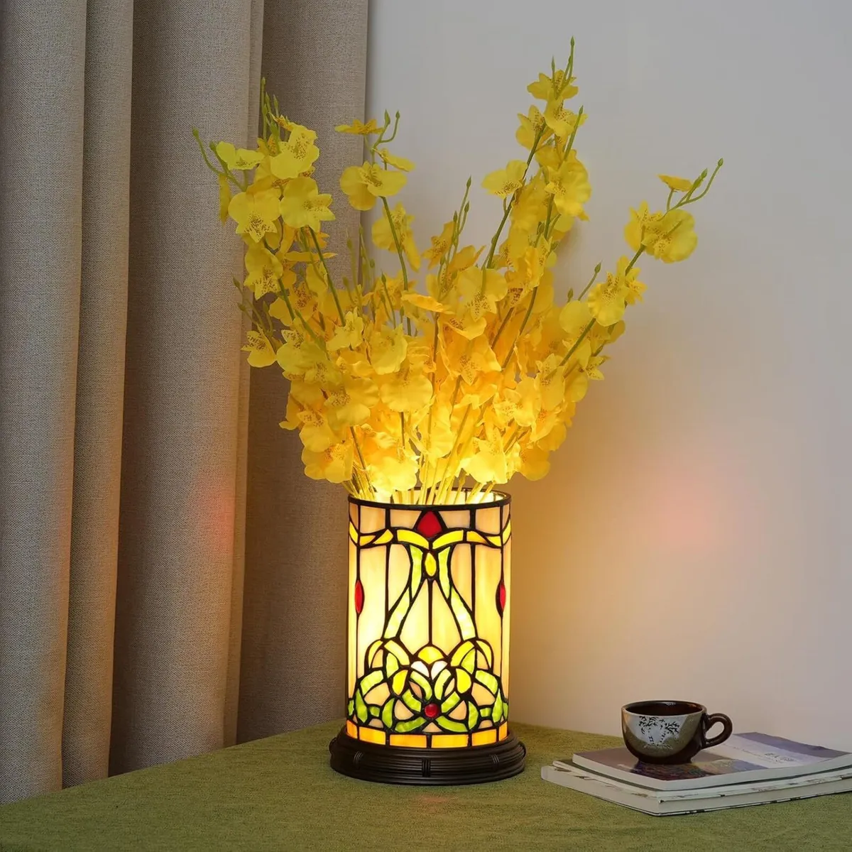 Tiffany Style Stained Glass Matam Table Lamp - Image 2