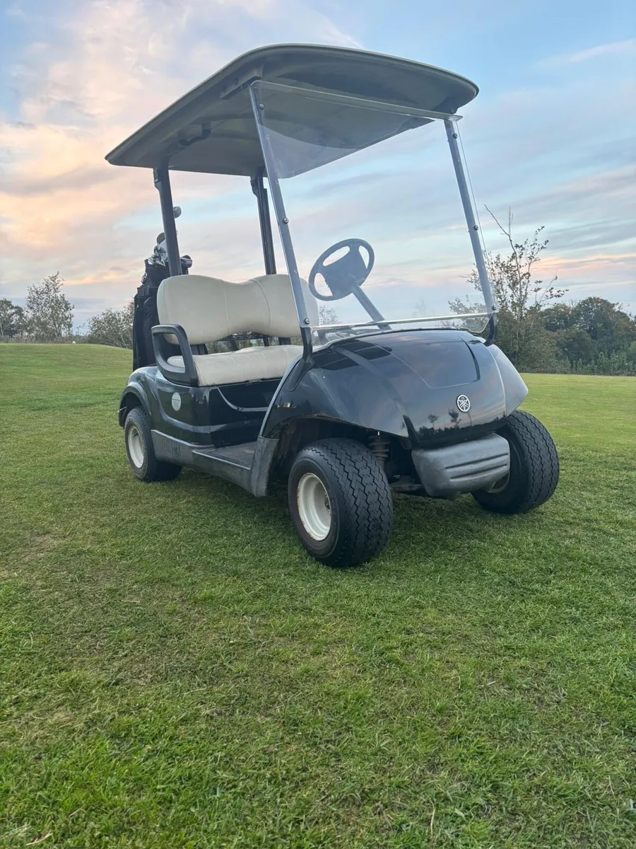 Golf buggy with rain cover - Image 1