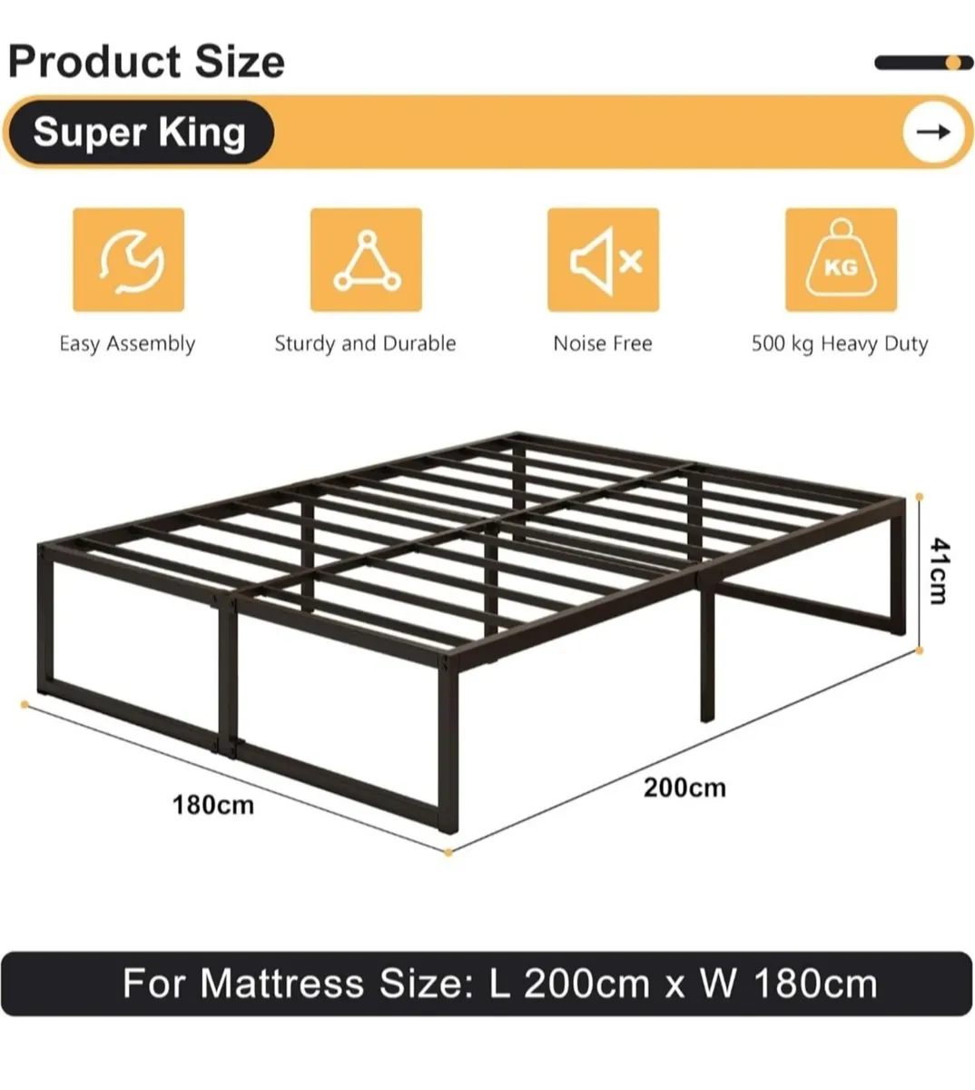 Superking Bed & Mattress**5 months old - Image 1