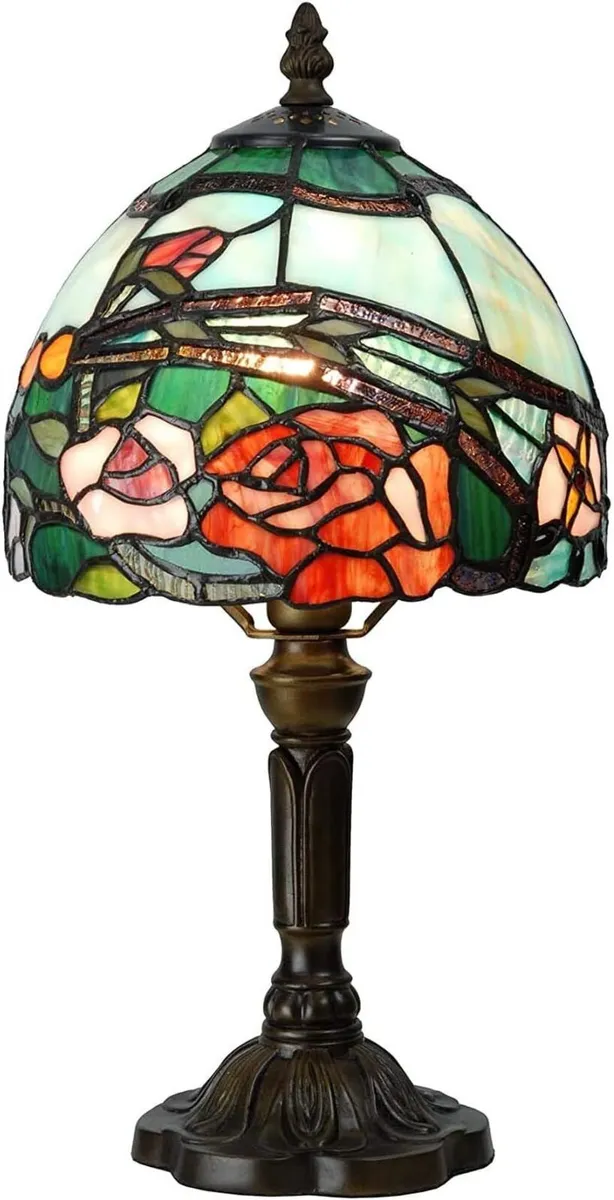 L30736 Rose Flower Tiffany Style Stained Glass - Image 1