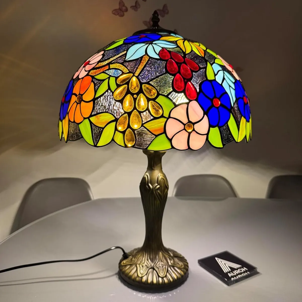 Tiffany Table Lamp 16 inch Vintage Pastoral - Image 1