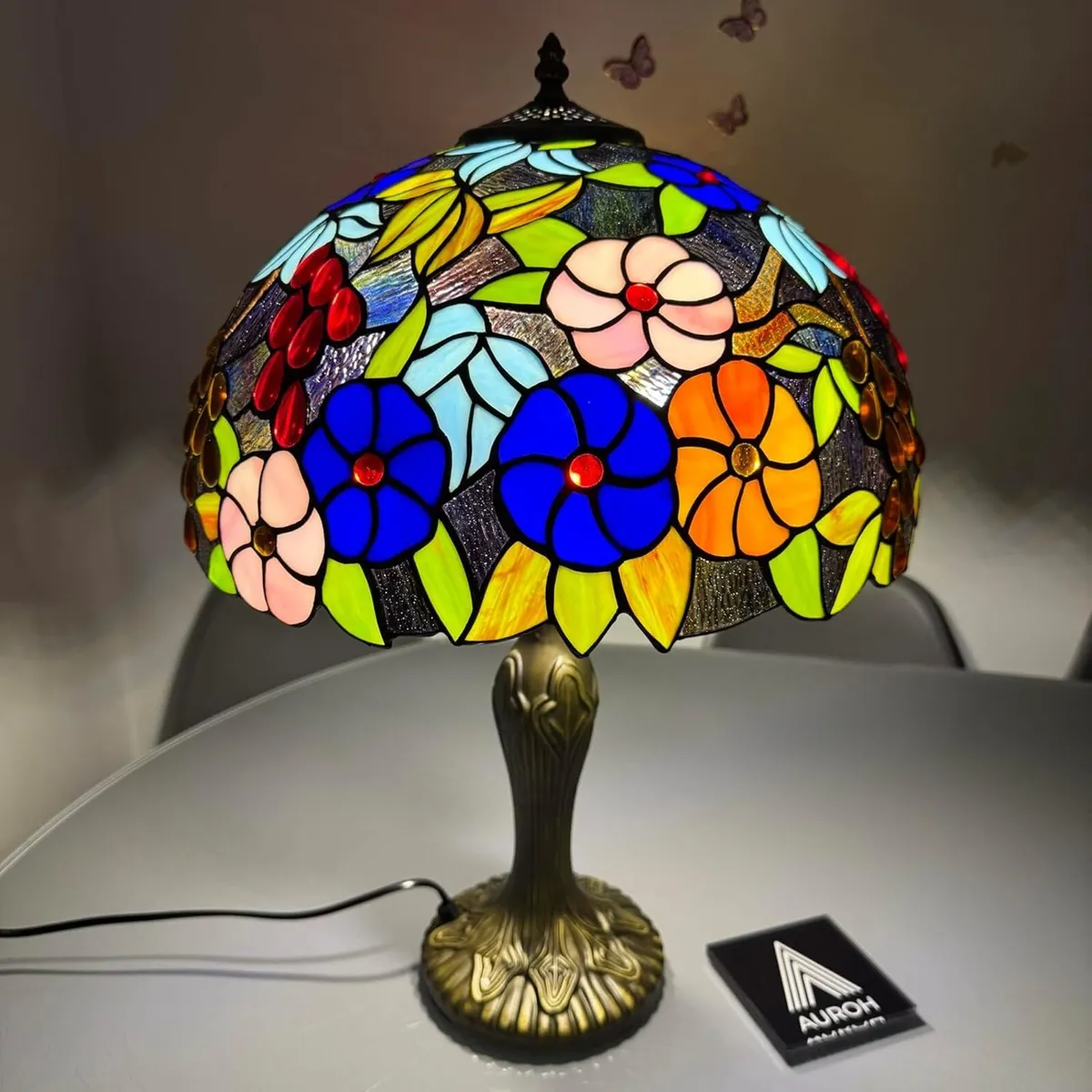Tiffany Table Lamp 16 inch Vintage Pastoral - Image 3