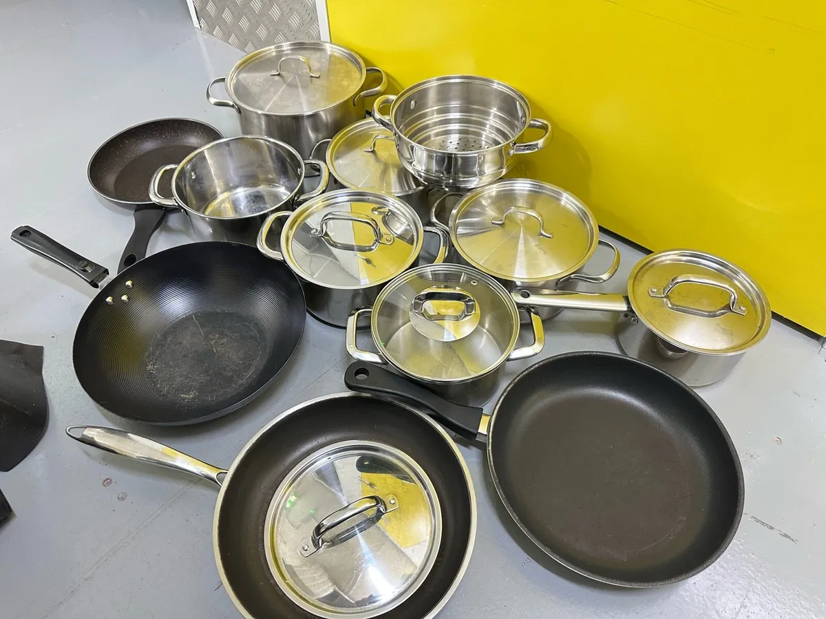 Set of pots and frying pans