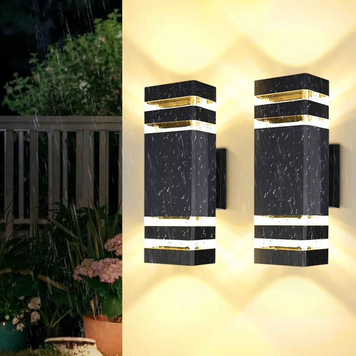 Outdoor Wall Lights Mains Powered Outside Light - Image 1