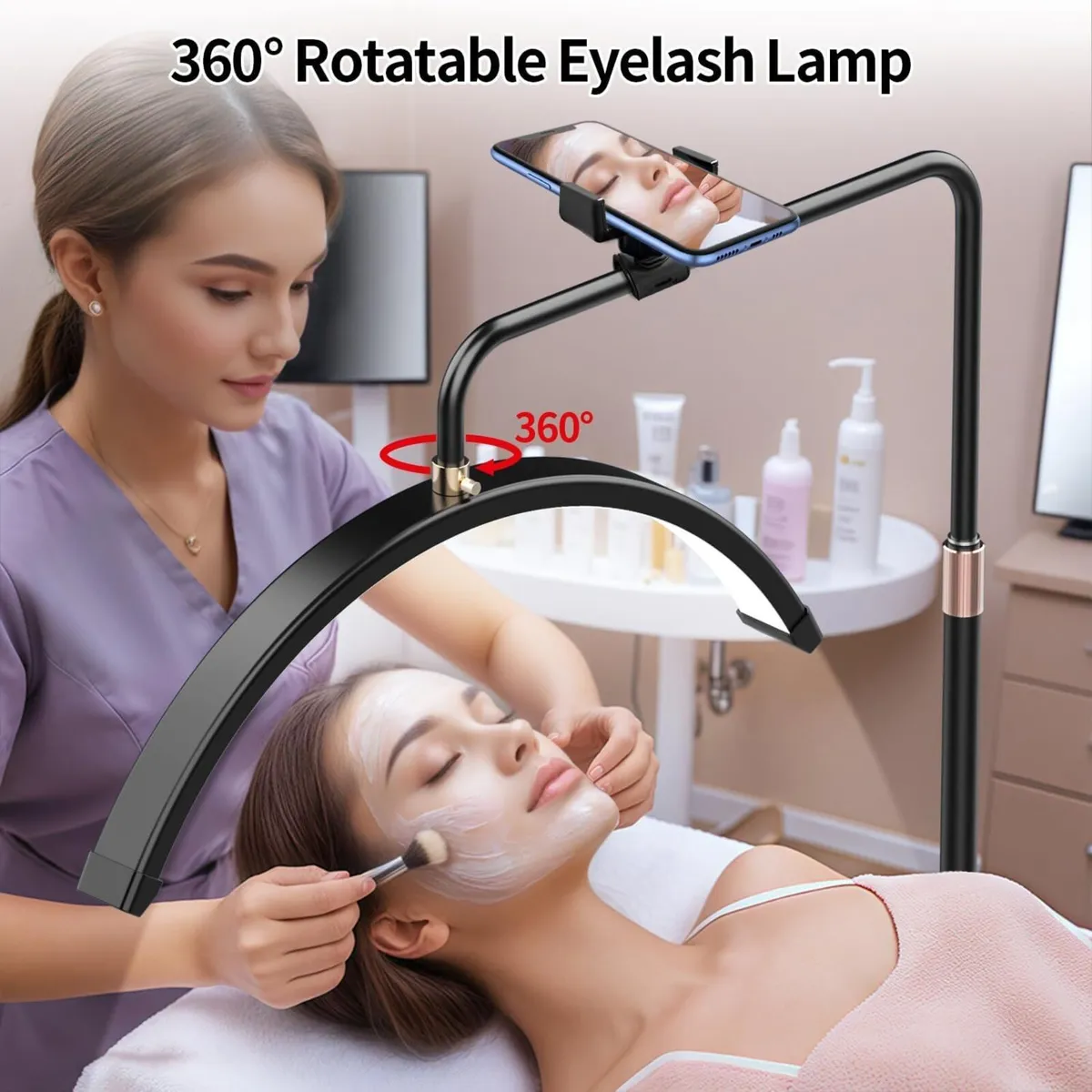 Lash Light for Eyelash Tech Foldable Floor Lamp - Image 2