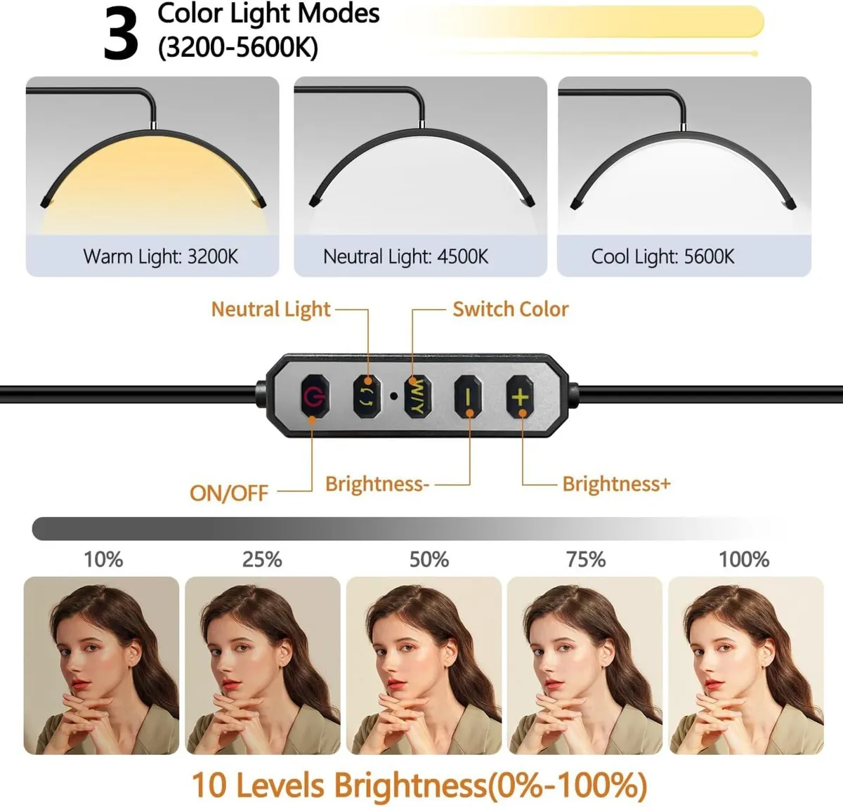 Lash Light for Eyelash Tech Foldable Floor Lamp - Image 4