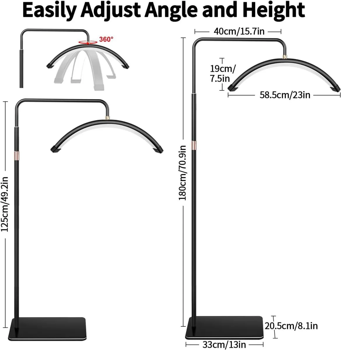 Lash Light for Eyelash Tech Foldable Floor Lamp - Image 3