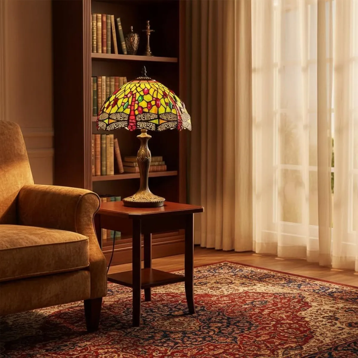 Tiffany Style Table Lamp 12 Inch – Stained Glass - Image 3