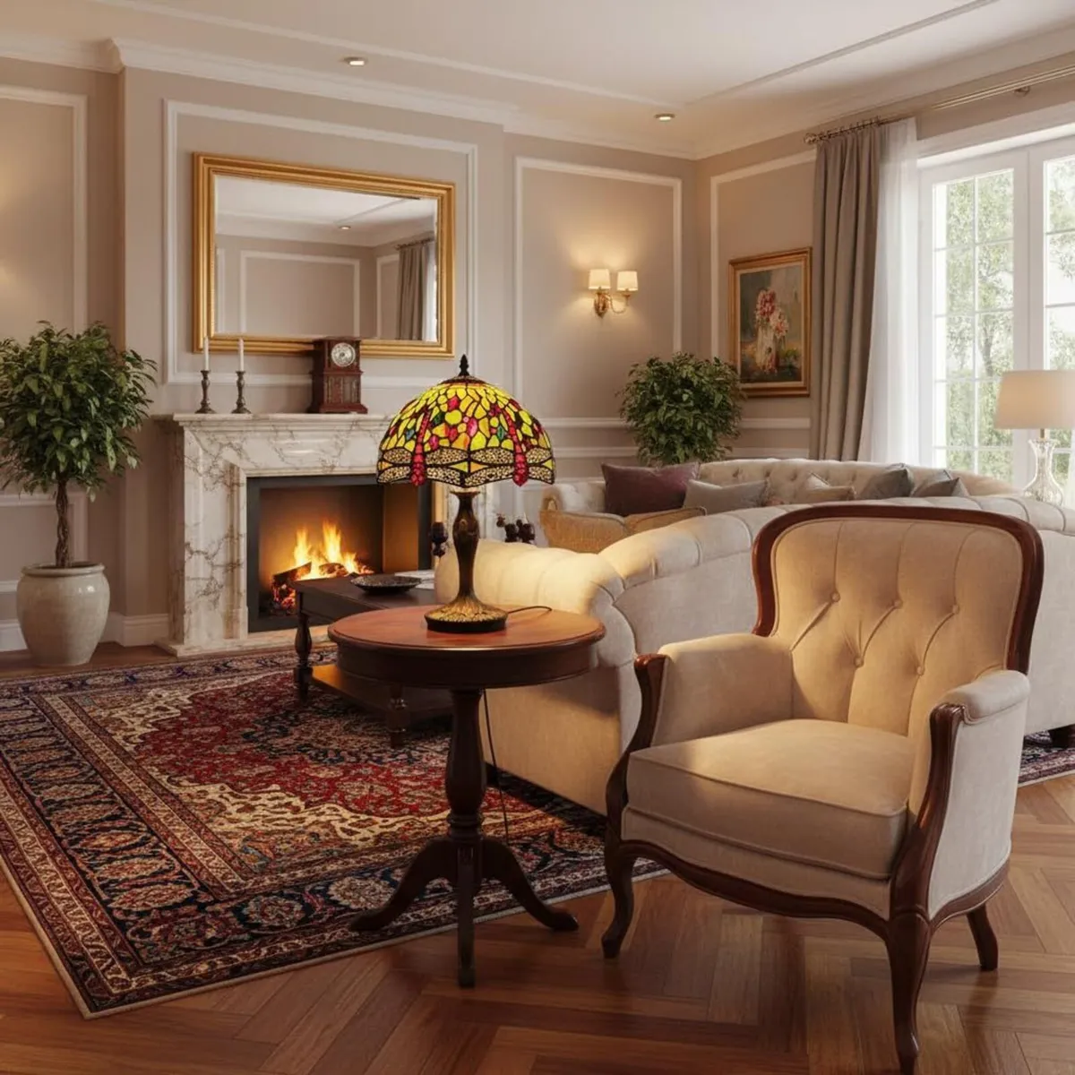 Tiffany Style Table Lamp 12 Inch – Stained Glass - Image 4