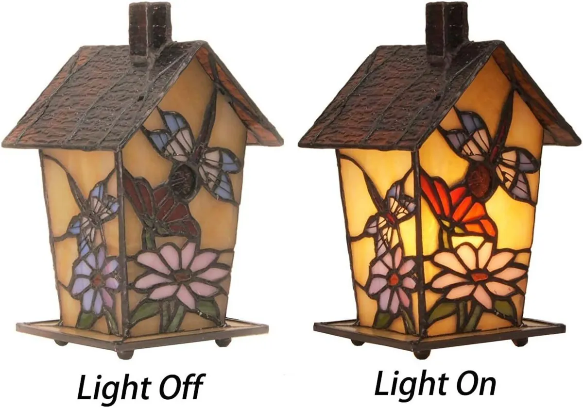 L30782 Birdhouse Tiffany Style Stained Glass - Image 2