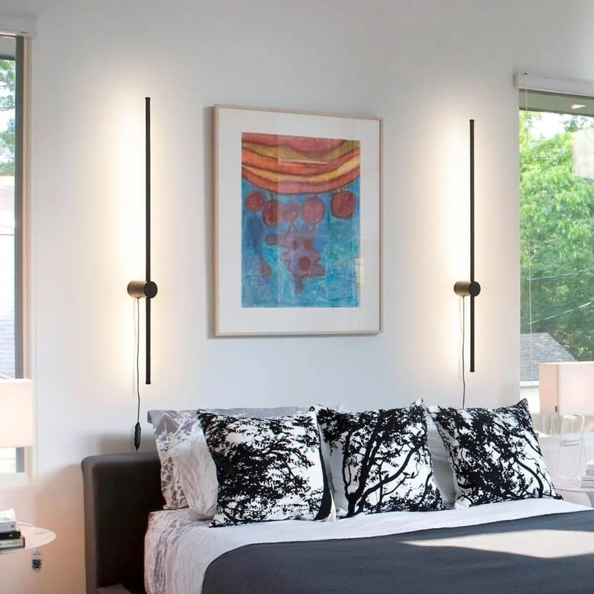 Plug in Wall Sconces Set of 2 80cm Dimmable LED - Image 4