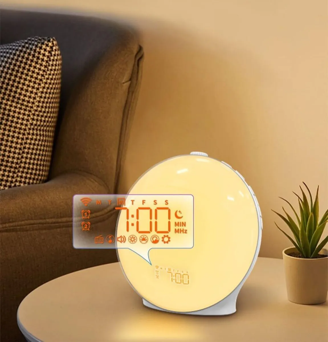 Rivexo Sunrise Alarm Clock Bedside Lamp Colorful - Image 4