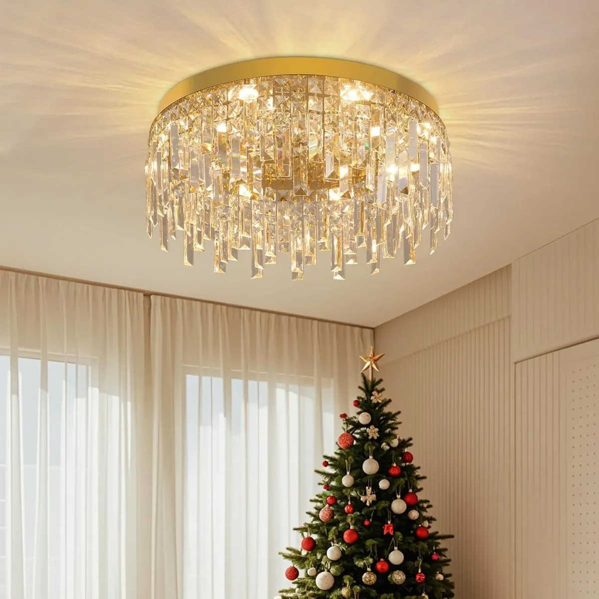 Gold Crystal Chandeliers for Dining Room 50CM - Image 1