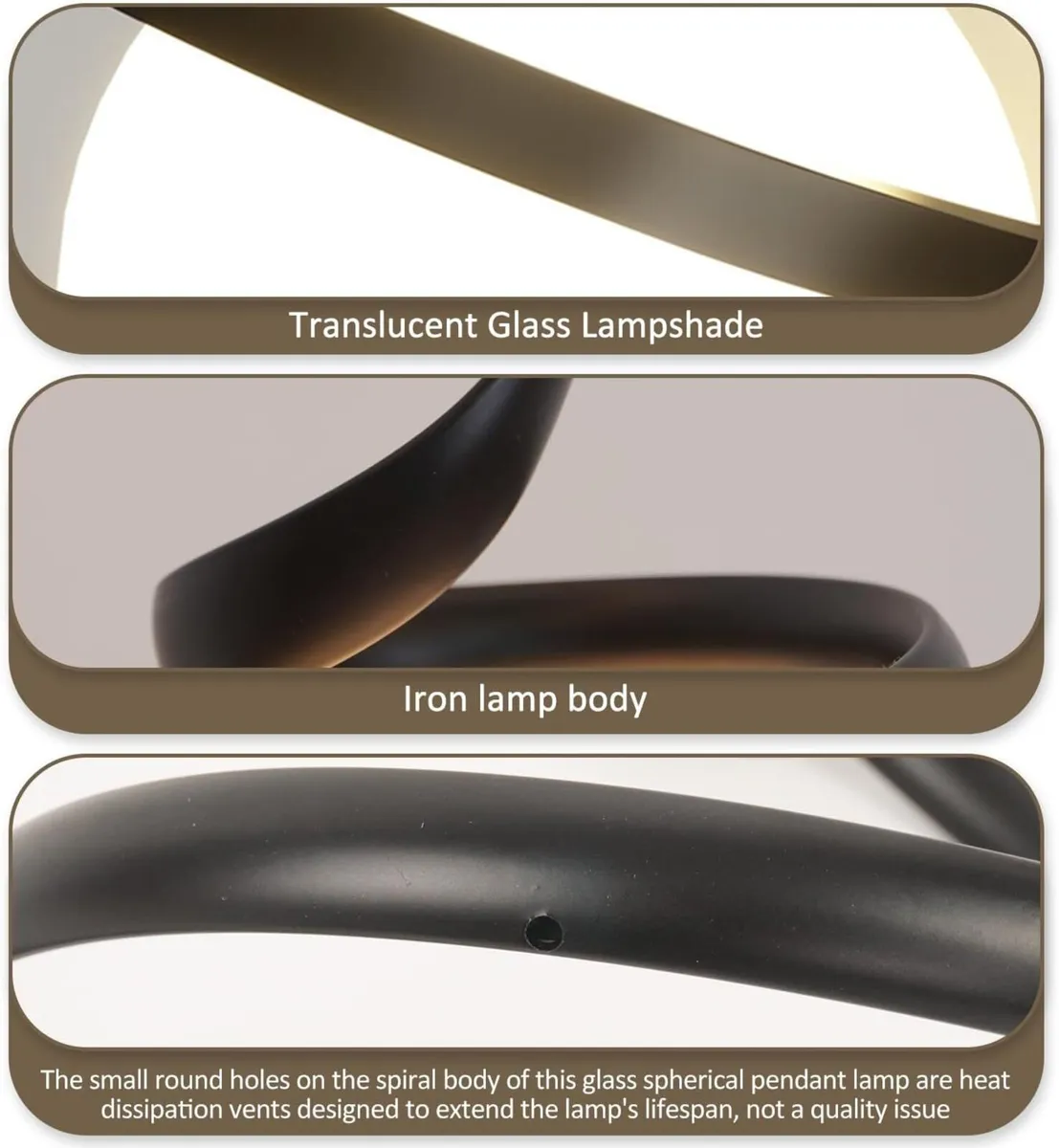 Glass Ball Pendant Light Globe Modern Black - Image 4