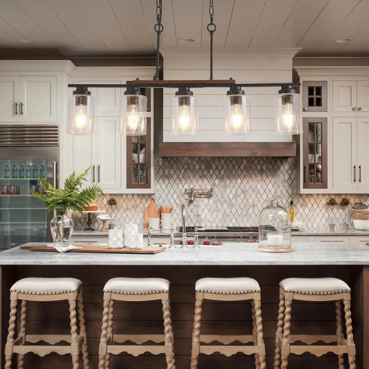 5 Light Chandeliers Ceiling E27 Vintage Rustic - Image 3