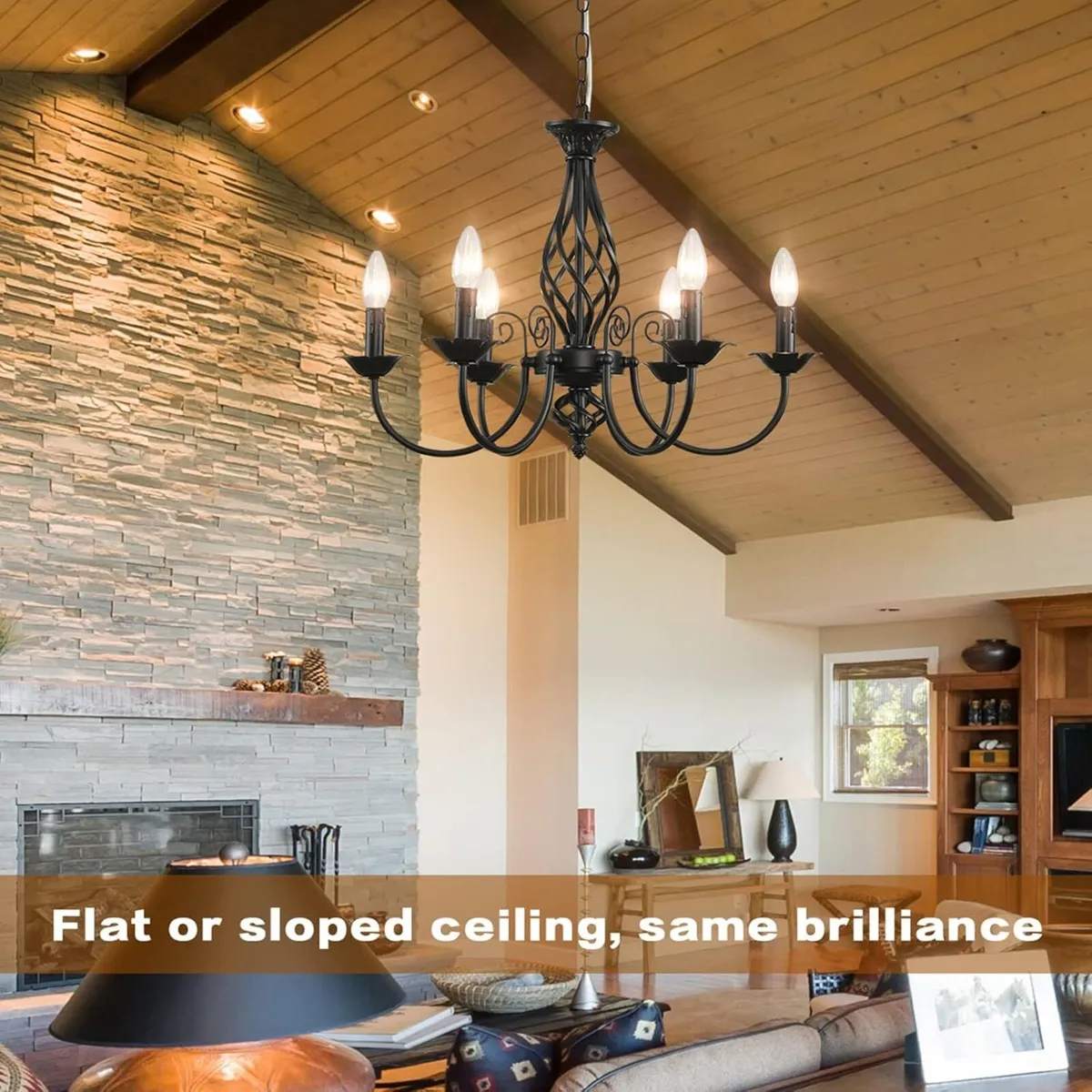 Farmhouse Chandelier 6 Light 22 French Country - Image 4