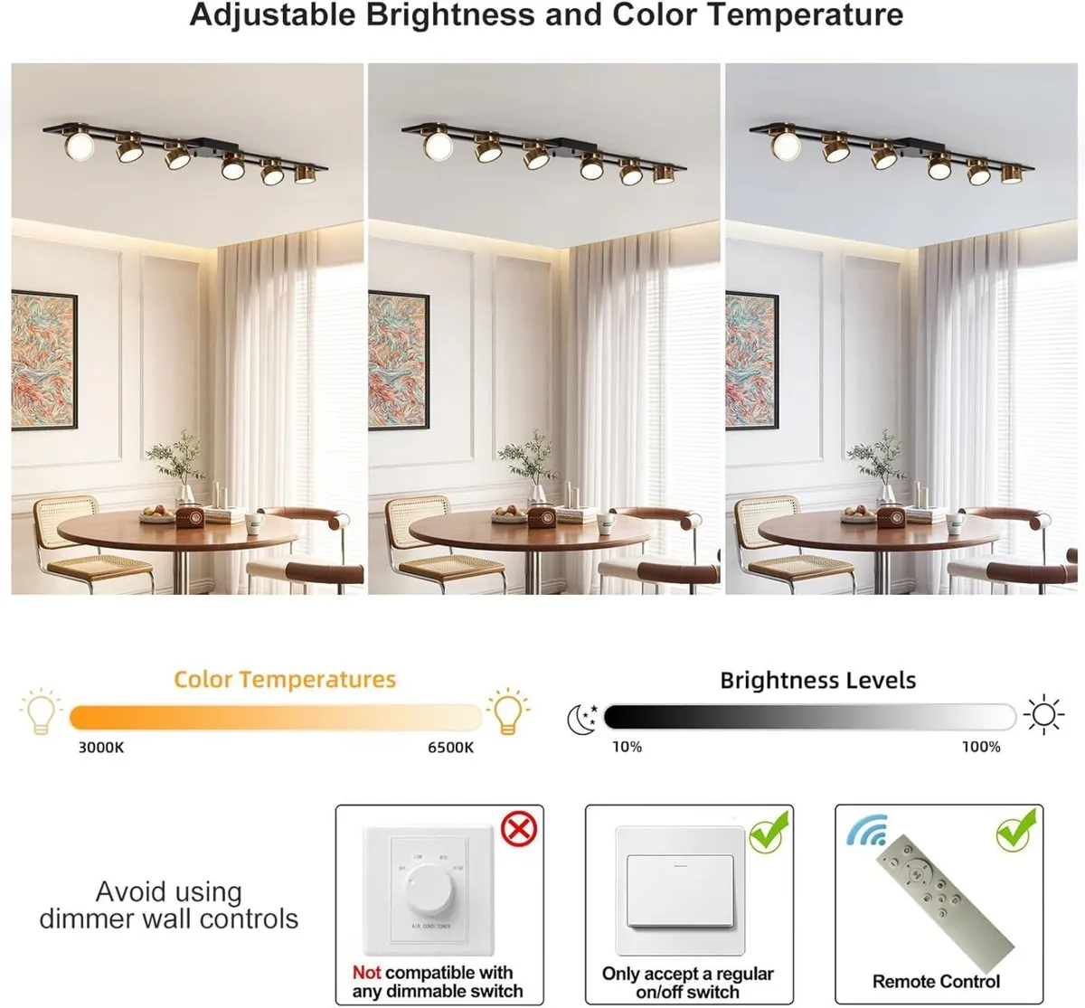 Modern LED Ceiling Lights Living Room 72W - Image 4