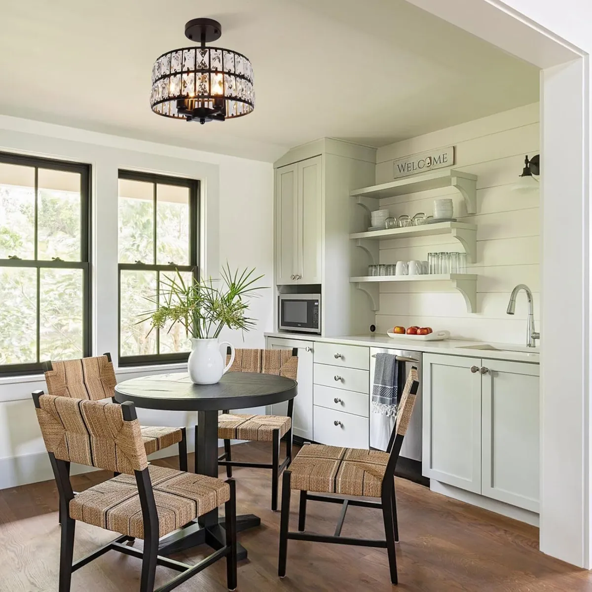 Modern Crystal Ceiling Lighting 4-Light Semi - Image 4