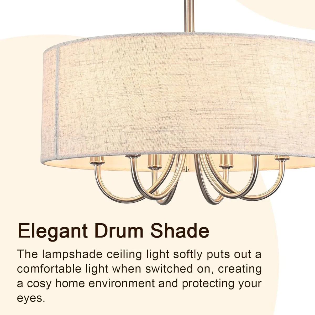 Silver Chandeliers Ceiling Light Modern 6 Lights - Image 3