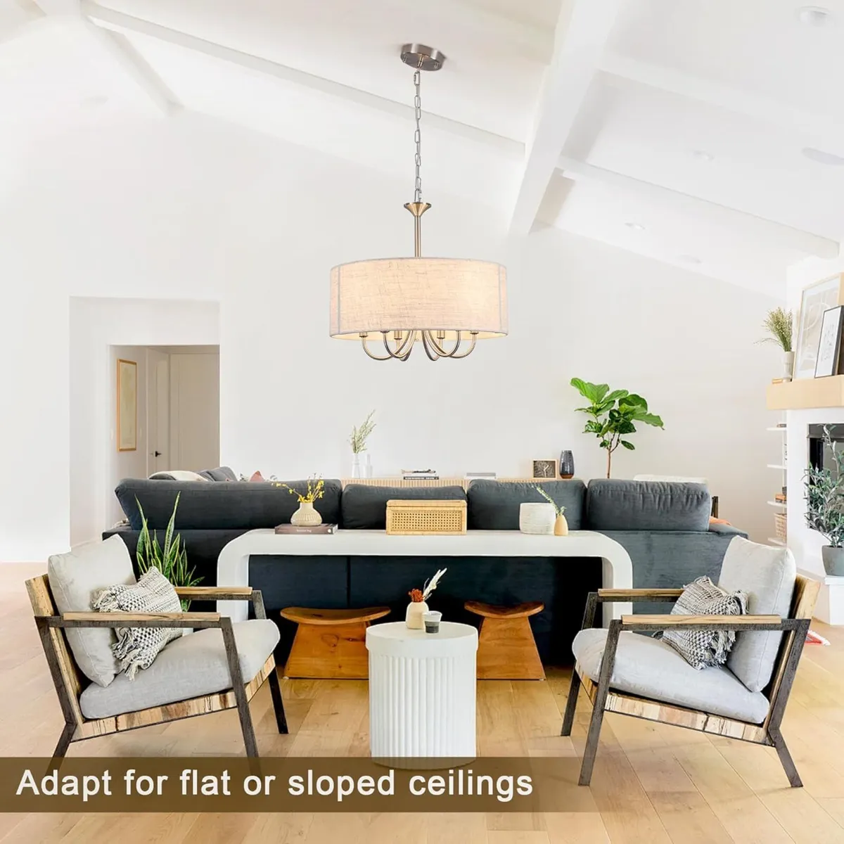 Silver Chandeliers Ceiling Light Modern 6 Lights - Image 4