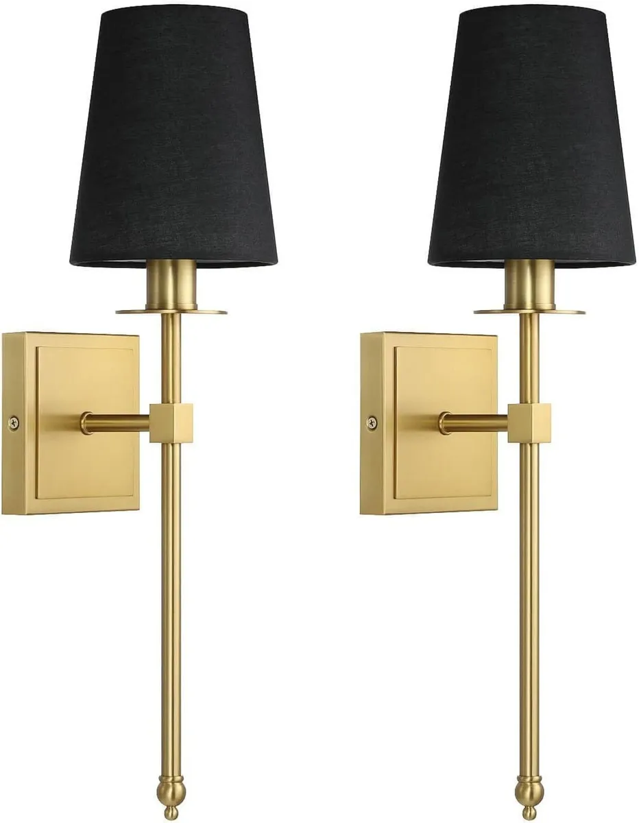 XiNBEi Brass Wall Light Set of 2 Hardwired - Image 1