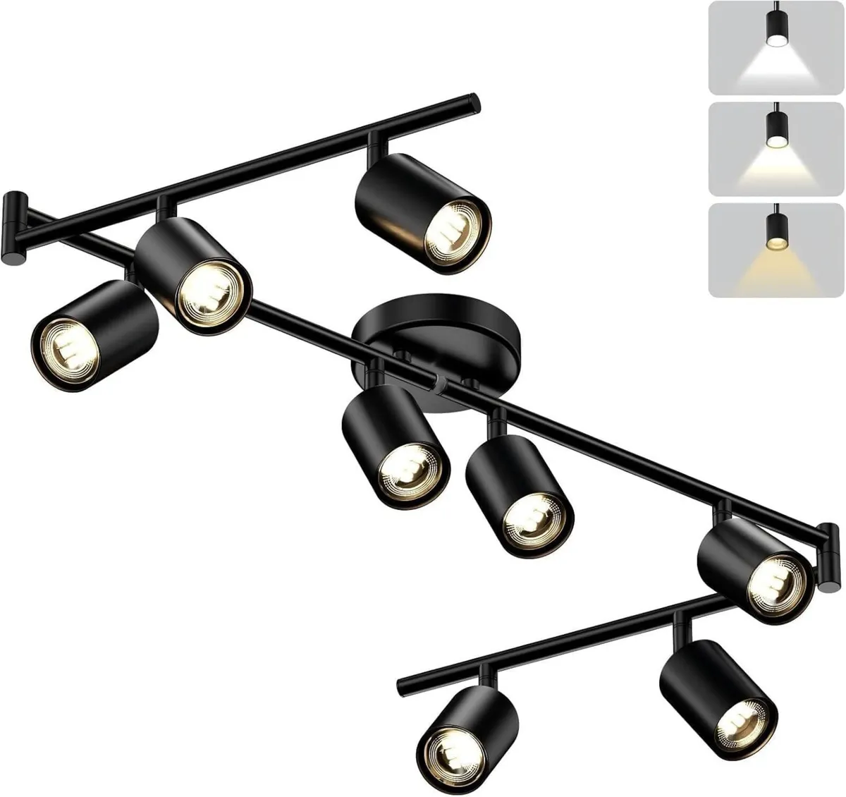 8 Way LED Ceiling Spotlight 3 Color Adjustable - Image 1