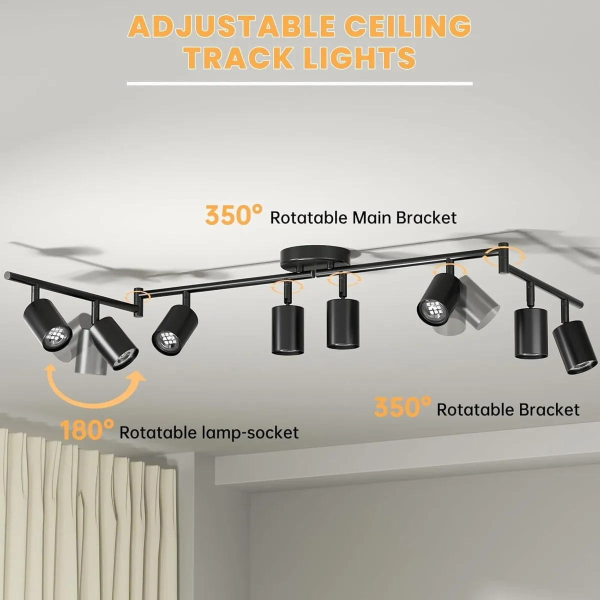 8 Way LED Ceiling Spotlight 3 Color Adjustable - Image 3