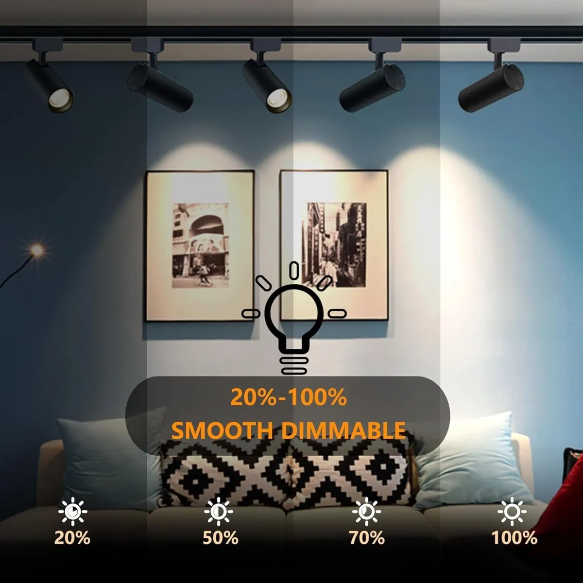 Brightened Track Lighting Heads and Rails Kit 20W - Image 3