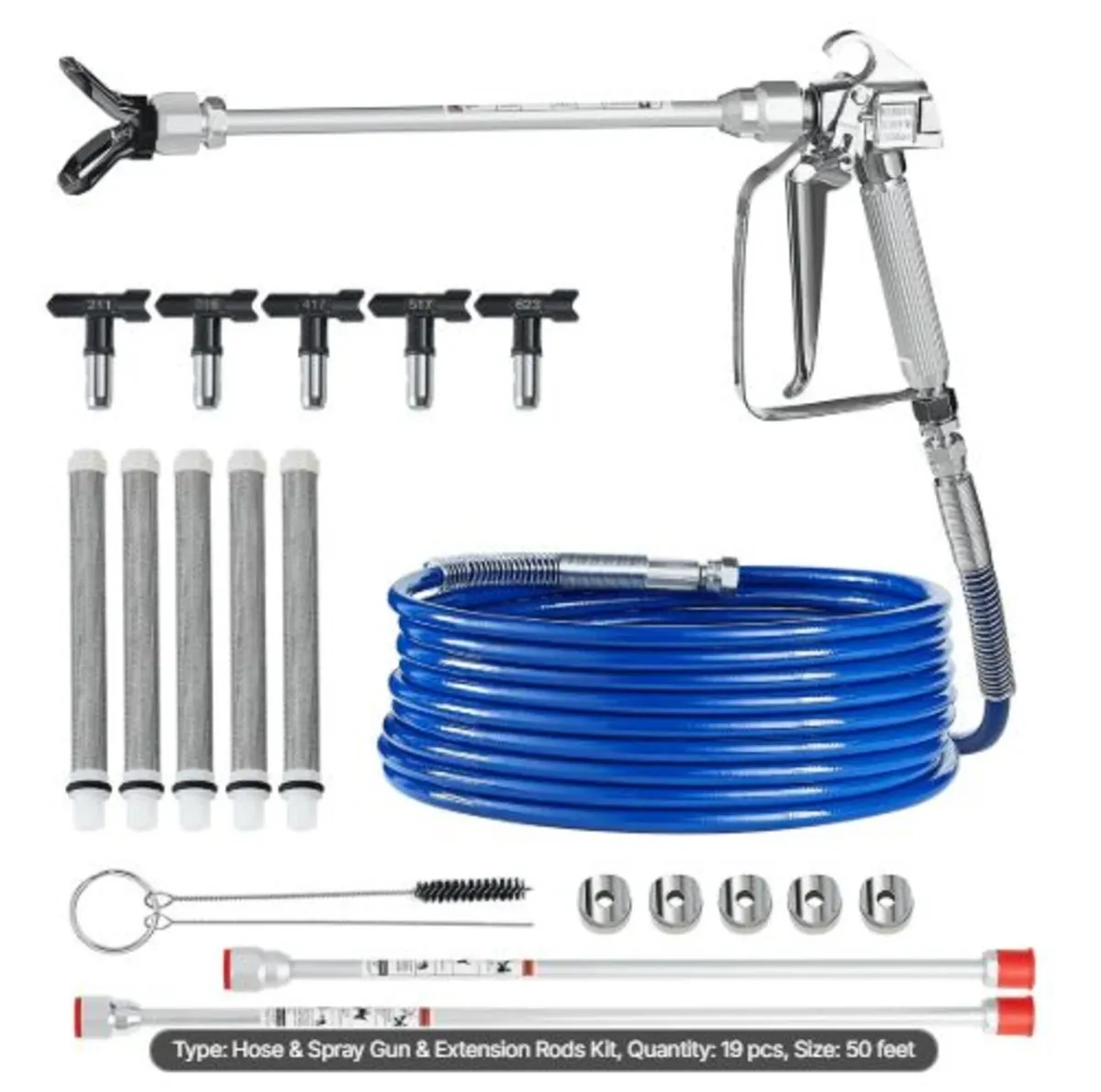 Airless Paint Spray Gun and Hose Kit, 3600PSI - Image 1