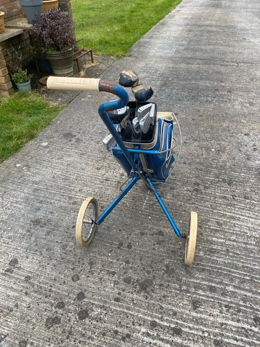 Collectible Golf clubs and unique trolley - Image 2