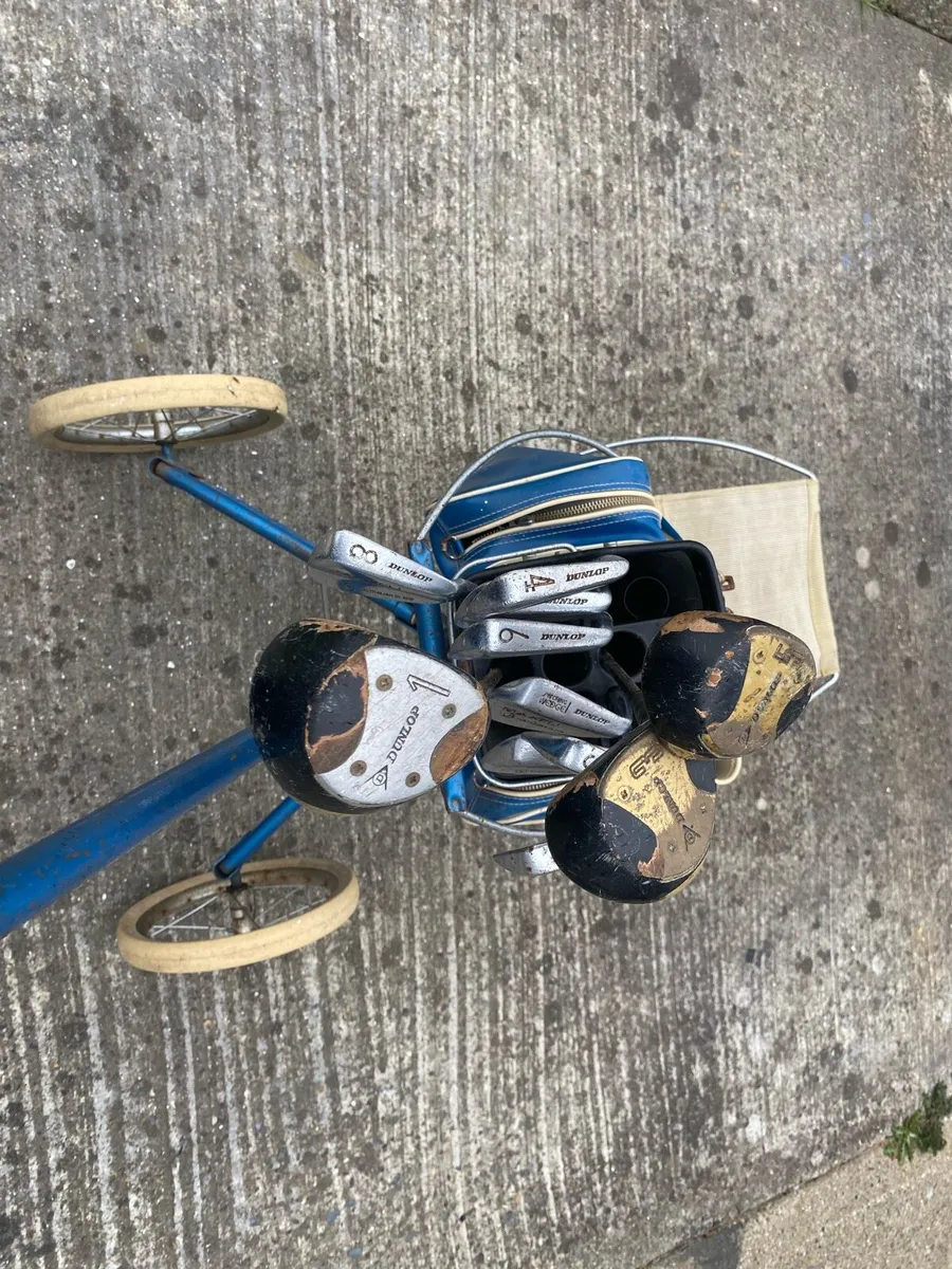 Collectible Golf clubs and unique trolley - Image 3