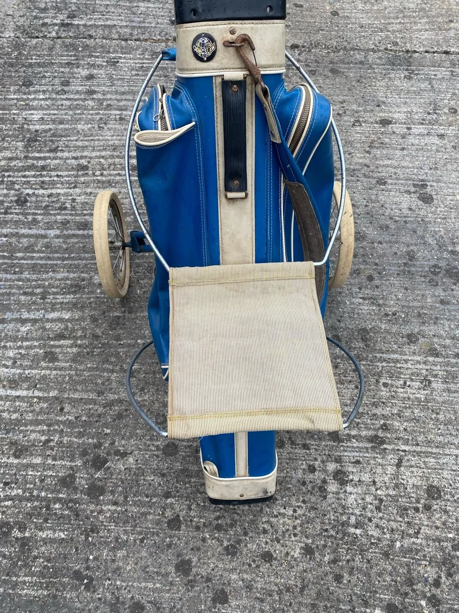 Collectible Golf clubs and unique trolley - Image 4