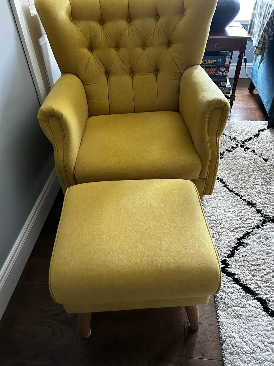 Armchair and footstool - Image 2