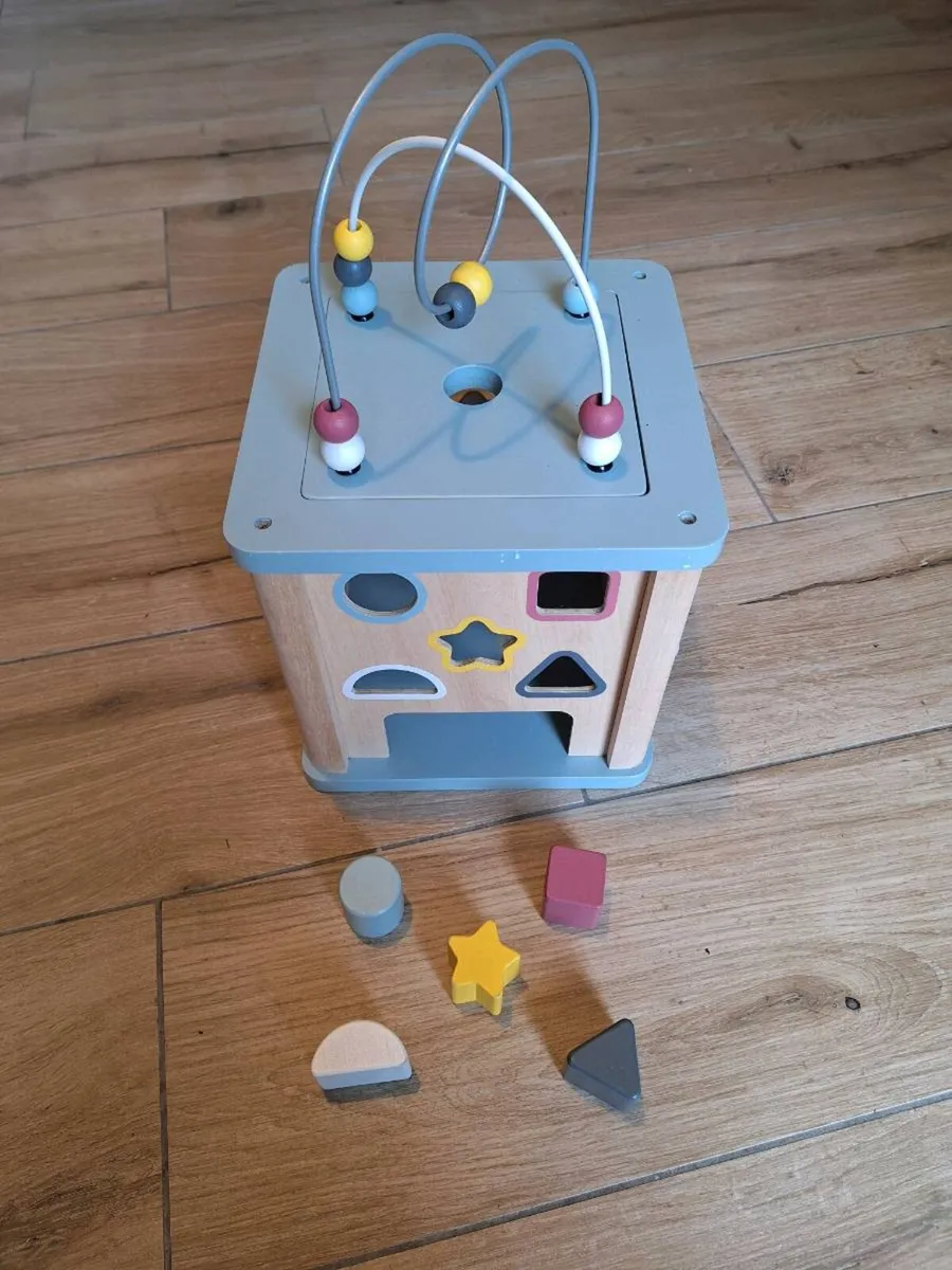Wooden Activity Cube - Image 1