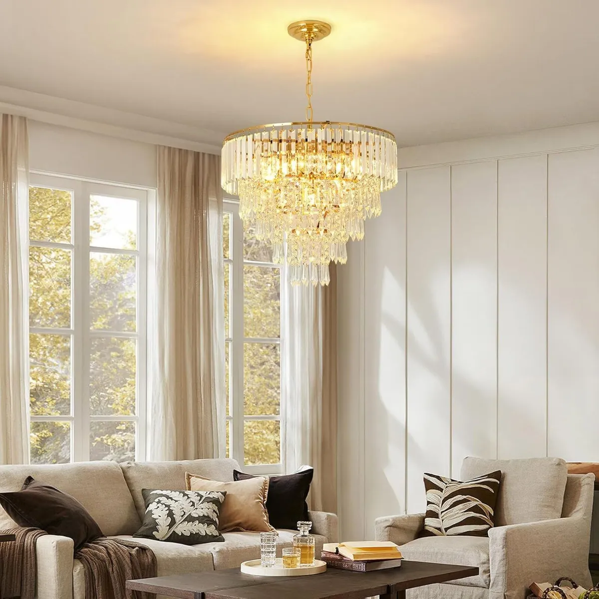 Modern Crystal Chandelier Φ50cm Gold Pendant - Image 2