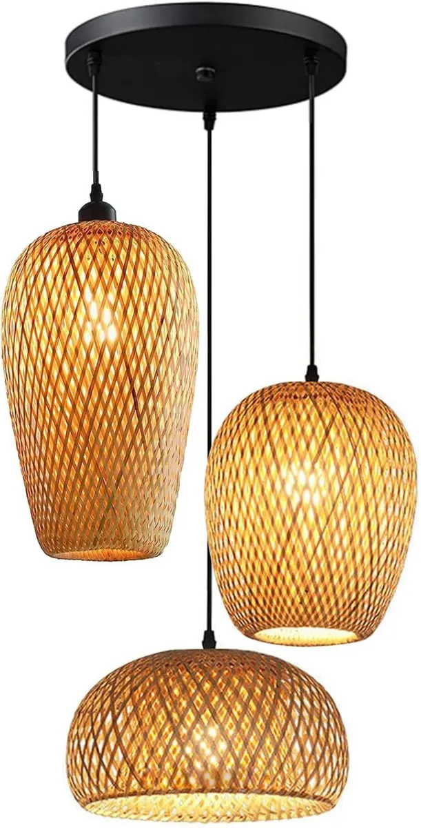 Bamboo Lantern Pendant Lamp Retro Japanese Style - Image 1