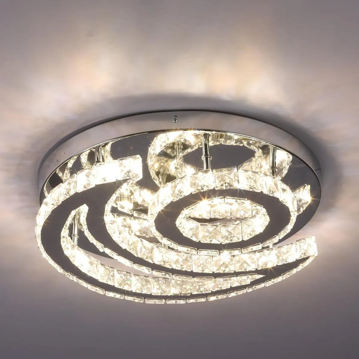 Modern Crystal Chandelier Ceiling Light Fitting 3 - Image 1