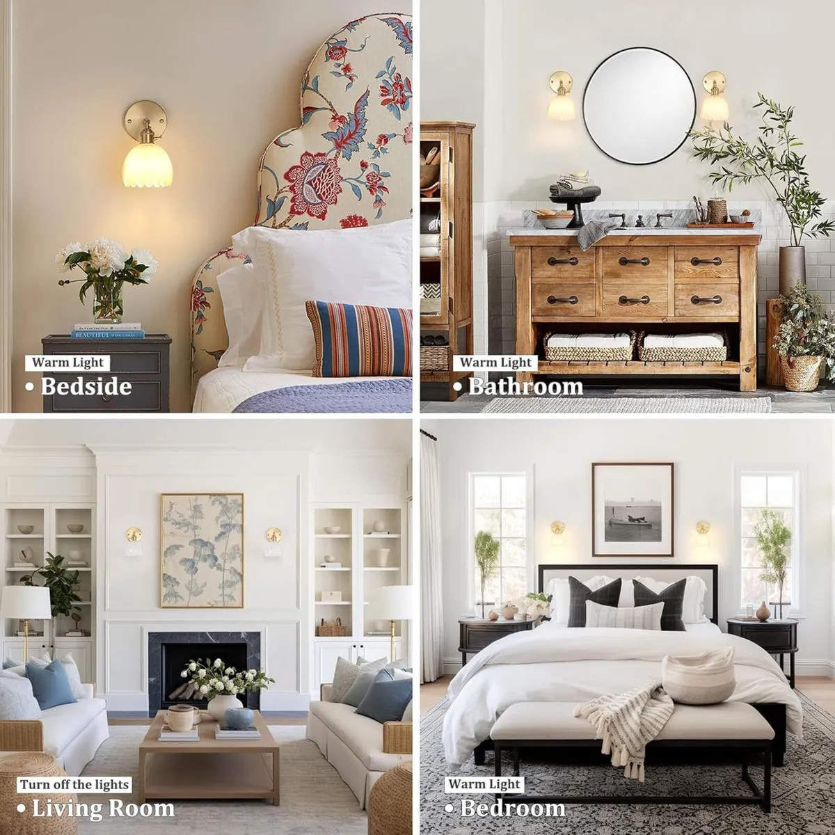 Vintage Wall Lights Set of 2 Lamps Indoor Gold - Image 3