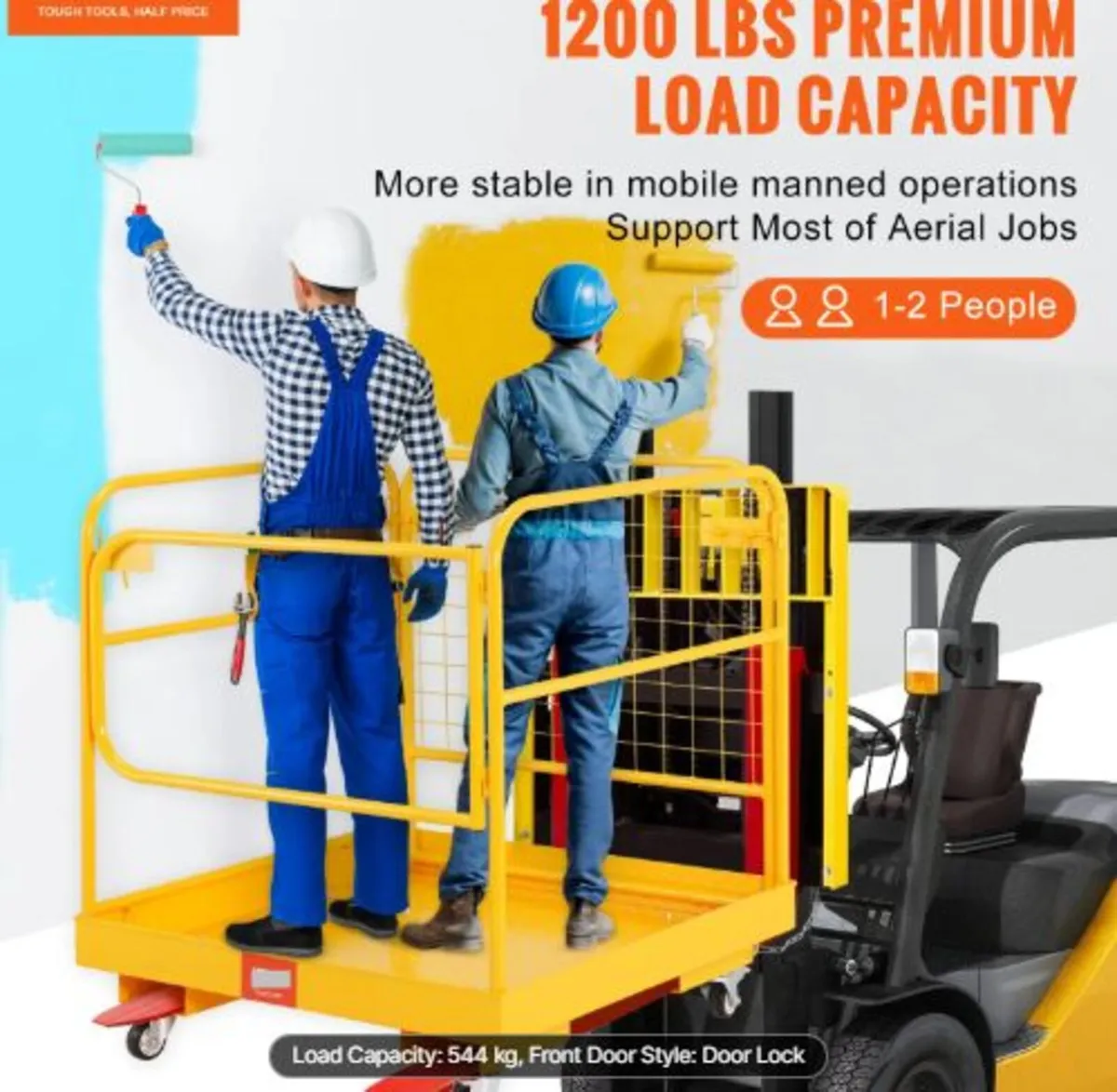 Forklift Safety Cage, 544.3 kg Load Capacity,91.4 - Image 2