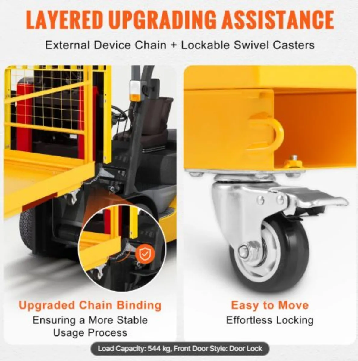 Forklift Safety Cage, 544.3 kg Load Capacity,91.4 - Image 3