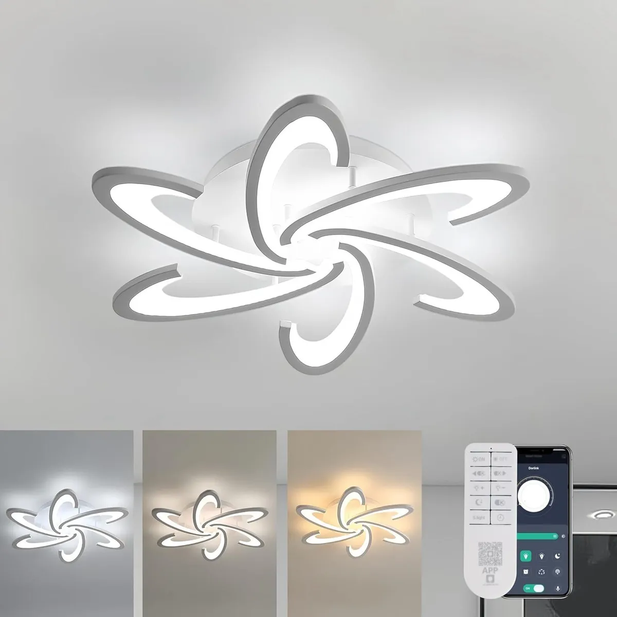 LED Ceiling Light Dimmable Modern Lights Living - Image 1