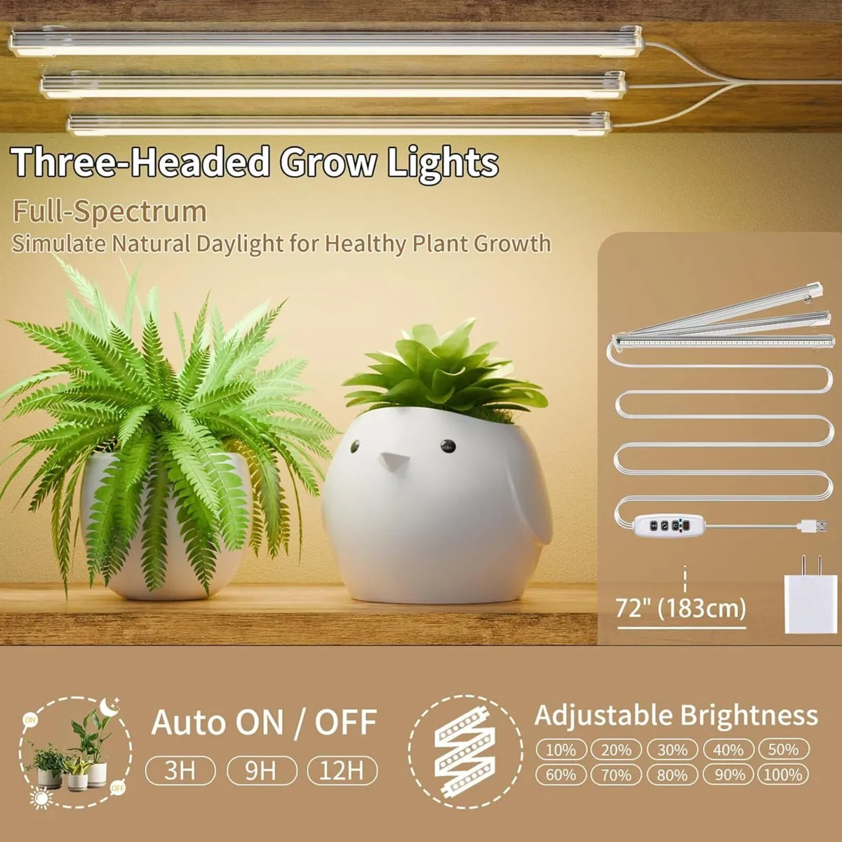 8-Tiered Plant Stand With Grow Lights - 62 Tall - Image 4