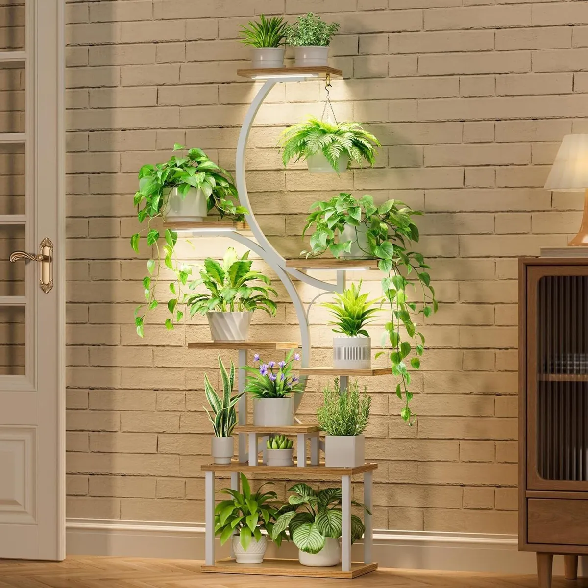 8-Tiered Plant Stand With Grow Lights - 62 Tall - Image 3