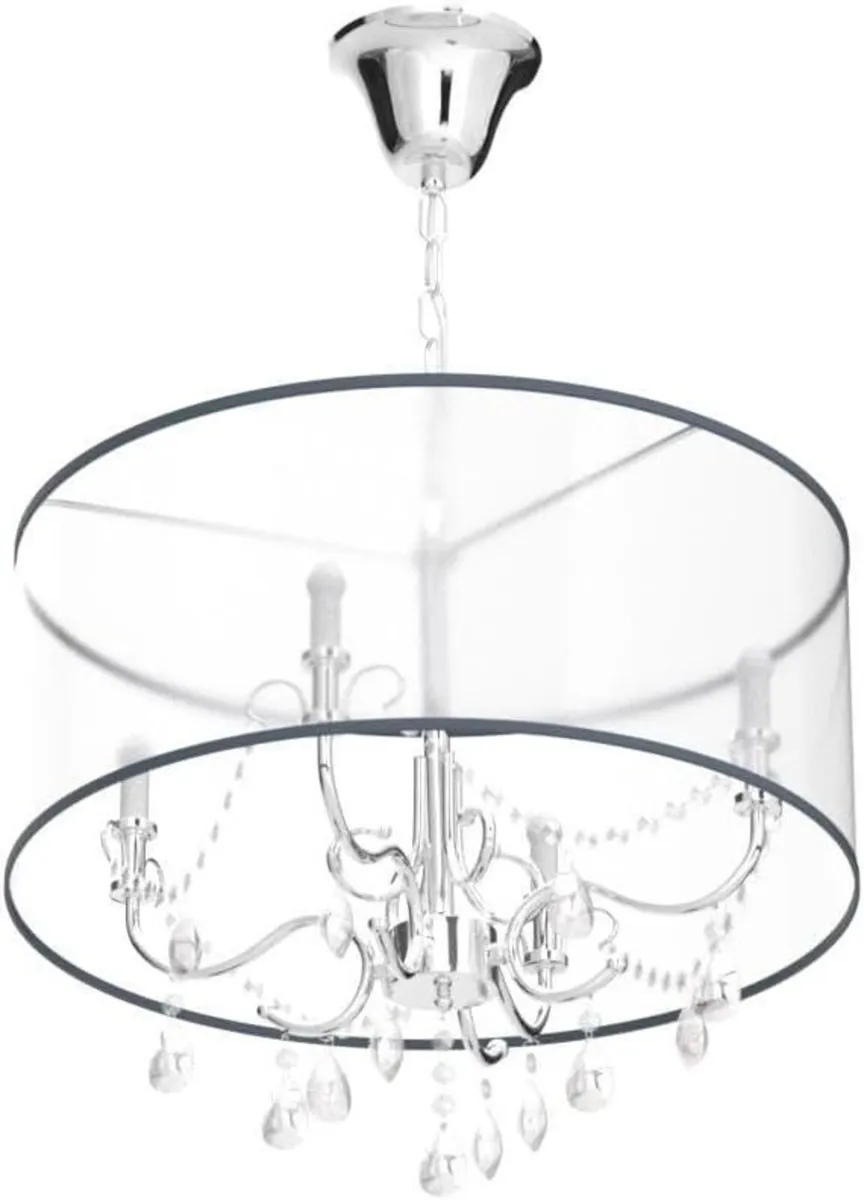 Modern Elegant Crystal Pendant Drum Chandelier 4 - Image 4