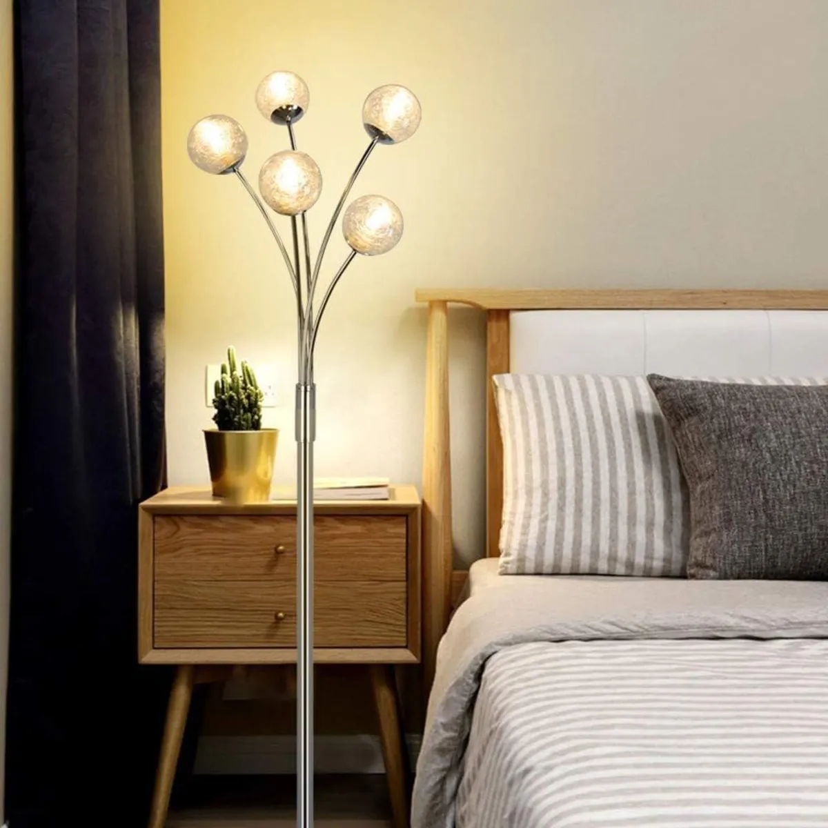 Globe LED Floor Lamp Reading Standing with 5 Head - Image 2