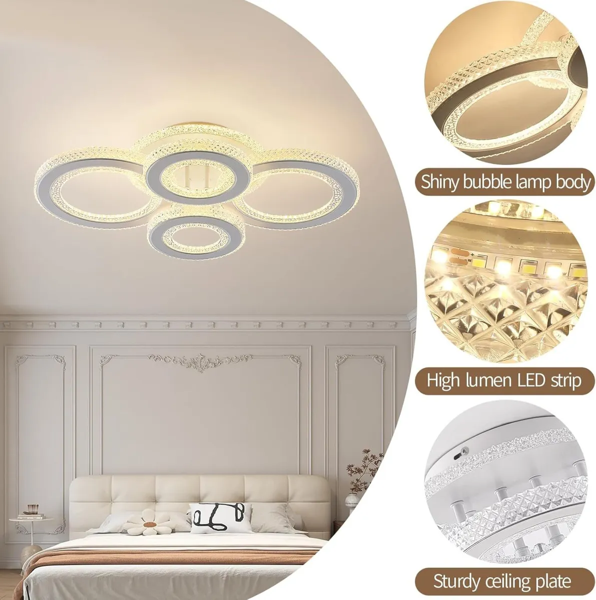 LED Ceiling Light 68W Modern Dimmable Lighting 5 - Image 4