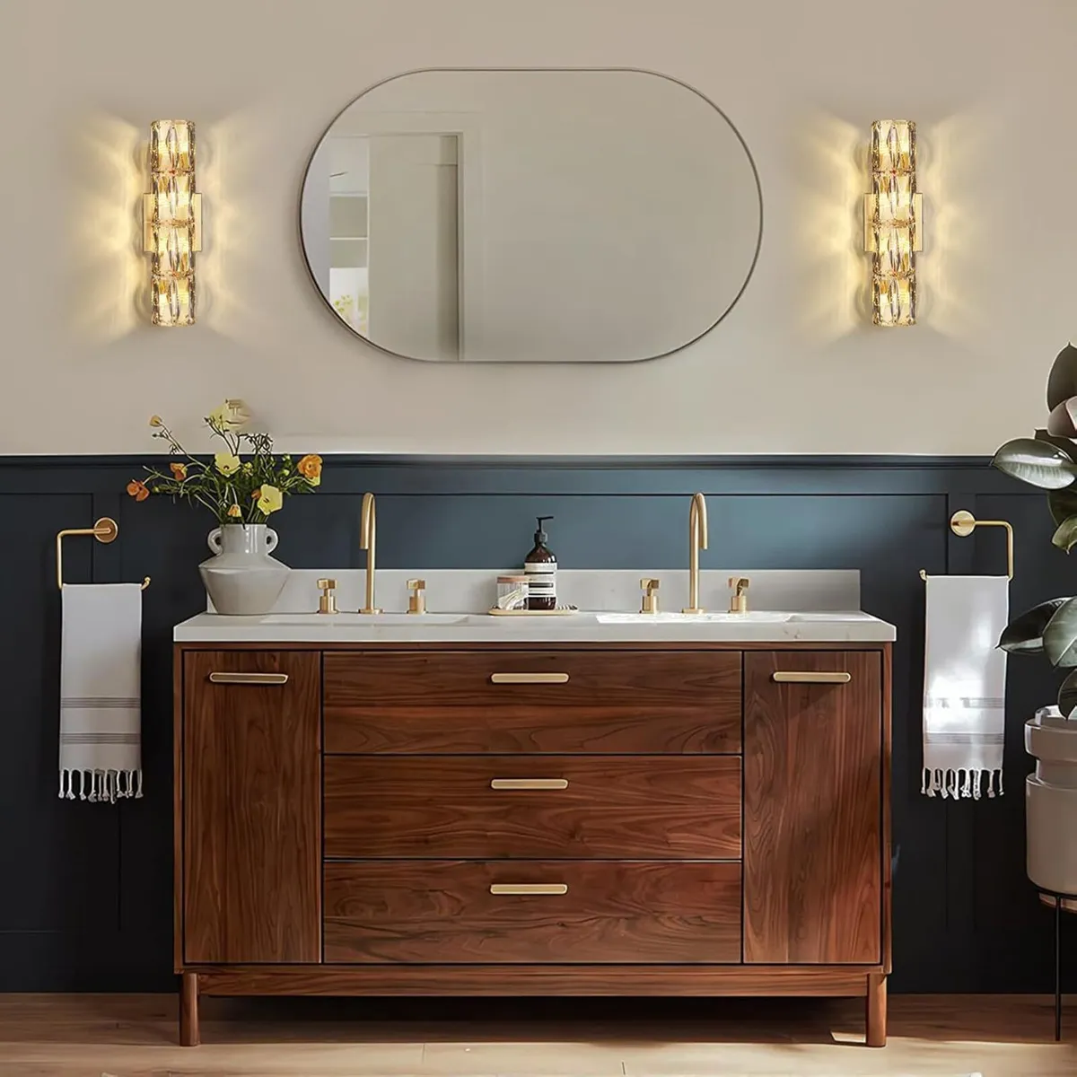 Luxury Crystal Wall Sconce Light Modern Gold K9 - Image 3