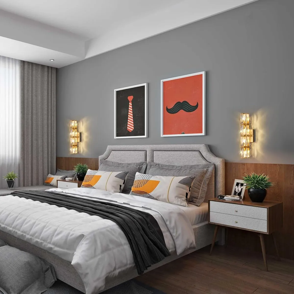 Luxury Crystal Wall Sconce Light Modern Gold K9 - Image 2