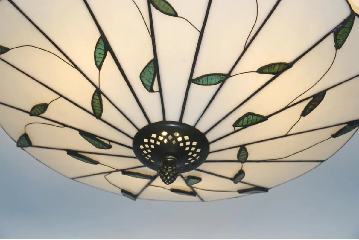 16 Inch Tiffany Style Stained Glass Ceiling Light - Image 3