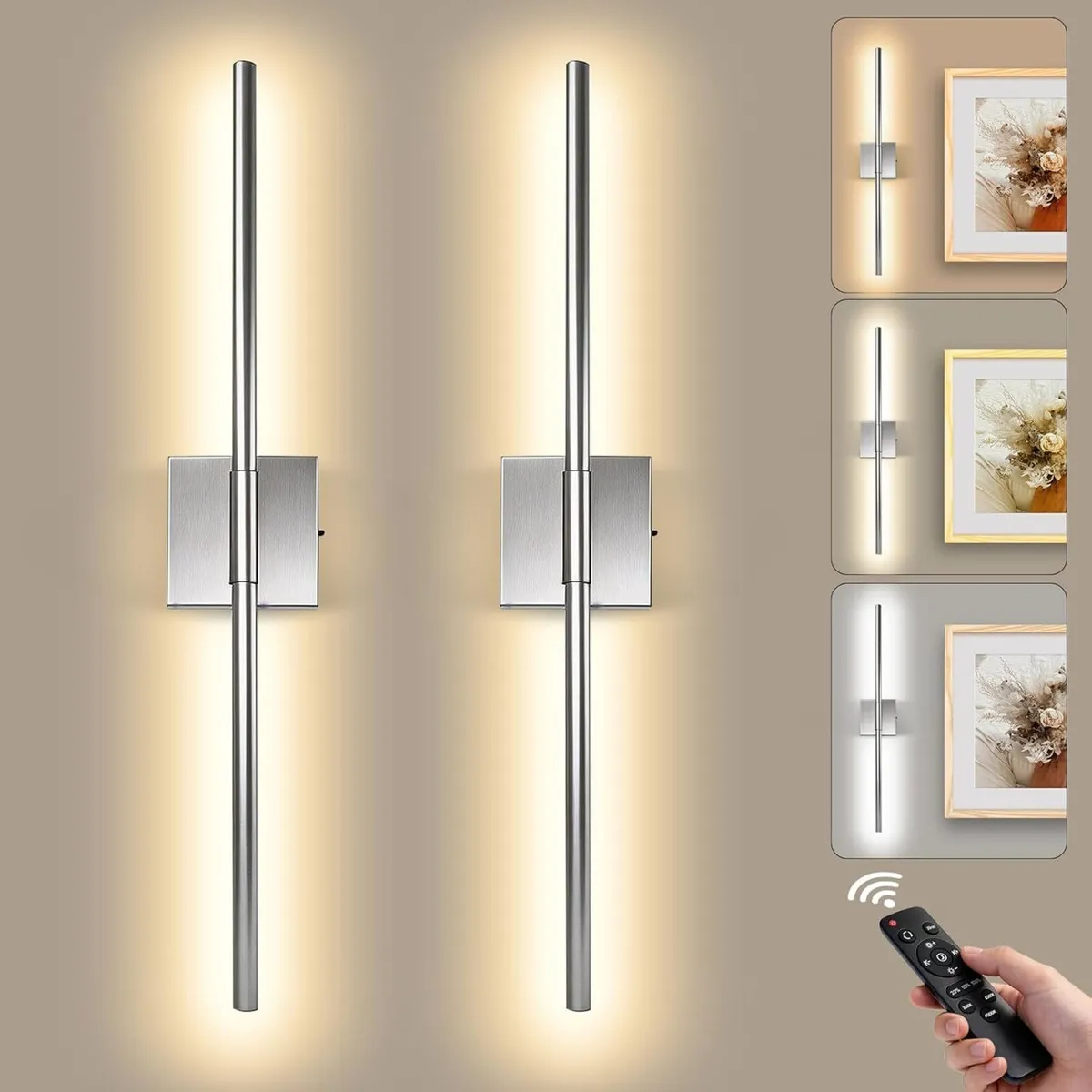 Rechargeable Wall Sconce Lights 2 Pack 10000mAh - Image 1
